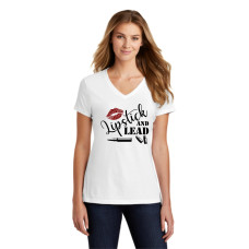 "Lipstick and Lead" V-Neck Tee