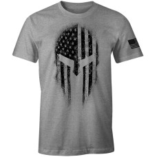 USA Flag American Spartan Helmet T-Shirt
