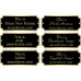 1" x 2 1/2" Black Brass Plate with Gold Border, Engraved 1" x 2 1/2" Black Brass Plate with Gold Border, Engraved