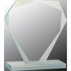 Cut Diamond Jade Glass Award, Large
