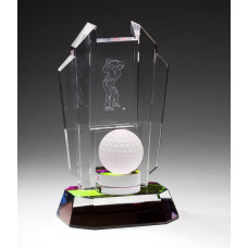 Rainbow Crystal Golf Trophy