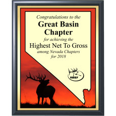 Heat Transfer Plaque, Gold Plate, Nevada Theme Heat Transfer Plaque, Gold Plate, Nevada Theme