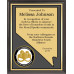 Heat Transfer Plaque, Gold Plate, Nevada Theme