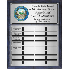 Economy Large Full-Color Perpetual Plaque, Silver