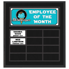Routed Full-Color Perpetual Plaque, Black with 12 White Full-Color Plates Routed Full-Color Perpetual Plaque, Black with 12 White Full-Color Plates