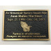 Cast bronze plaque, rectangular