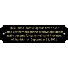 1" x 3 1/4" Black Brass Plate, Engraved