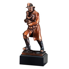 Fireman Rescuing Child Resin Award