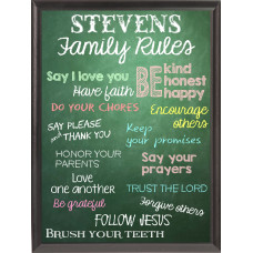 Christian "Family Rules" Wall Plaque Christian "Family Rules" Wall Plaque