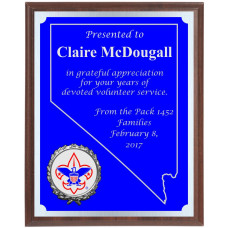 Nevada Theme Blue And Silver Boy Scout Plaque BSP3NV