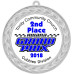  Custom Insert Medal, Silver - your graphics and text!