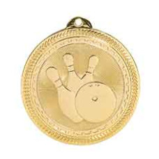 Bowling BriteLazer Medal with Neck Ribbon