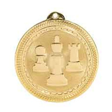 Chess BriteLazer Medal with Neck Ribbon