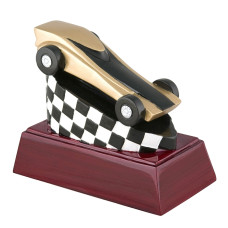 Pinewood Derby Car Checkered Flag Resin Award