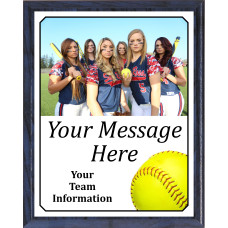 Economy Heat Transfer Team Photo Plaque, Softball Economy Heat Transfer Team Photo Plaque, Softball