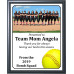Economy Heat Transfer Team Photo Plaque, Softball Economy Heat Transfer Team Photo Plaque, Softball