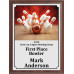 Red Ball Strike Bowling Plaque