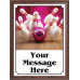 Hot Pink Ball Strike Bowling Plaque