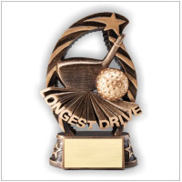 Longest Drive Golf Resin Trophy