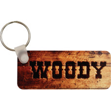 Rectangle Glossy Aluminum Key Chain