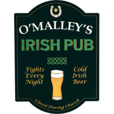 Traditional Shape Glossy Hardboard Sign