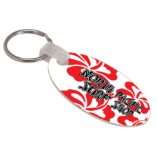 Oval Glossy Aluminum Key Chain