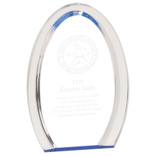 Blue Oval Halo Acrylic Award
