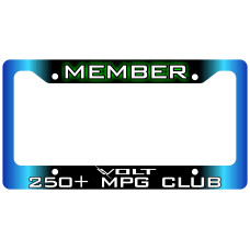 Chevy Volt "250 MPG CLUB" License Plate Frame