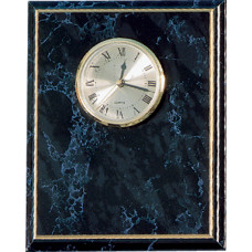 8" x 10 Black Marble Clock Plaque 8" x 10 Black Marble Clock Plaque