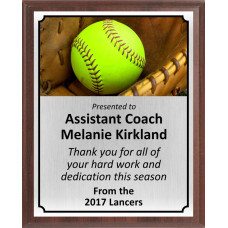 Ball In Glove Softball Plaque Ball In Glove Softball Plaque