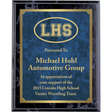 Economy Engraved Wall Plaque with blue marble brass plate Economy Engraved Wall Plaque with blue marble brass plate