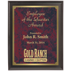 Economy Engraved Wall Plaque with red marble brass plate Economy Engraved Wall Plaque with red marble brass plate