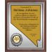 Heat Transfer Plaque, Silver Plate, Raised Medallion Holder, Nevada Theme
