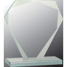 Cut Diamond Jade Glass Award, Small