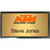 Black Plastic 1 1/2" x 3 Name Badge with Square Corners