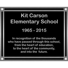 Silver cast aluminum wall-mount plaque