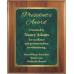 Premium Solid Hardwood Plaque with Gold and Green Patina Marble Plate