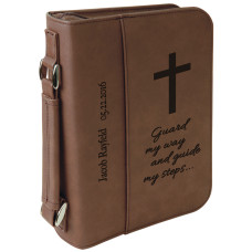 Dark Brown Leatherette Book/Bible Cover