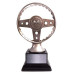 Pewter Steering Wheel Resin Trophy, 10"