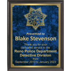 Economy Wood with blue marble and and gold plate Economy Wood with blue marble and and gold plate