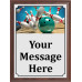Graphic Teal Bowling Plaque
