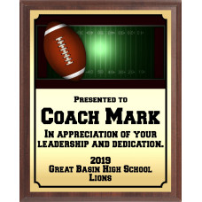 Gridlines Football Plaque