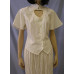 Heart Neck Short Sleeve Bridal Blouse and Broomstick Skirt Set, Ivory