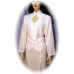 Heart Neck Long Sleeve Bridal Blouse in Ivory