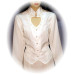 Heart Neck Long Sleeve Bridal Blouse in Ivory