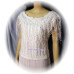 Fringed Rose Lace Top, White