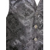 Floral Jacquard Men's Vest in Black