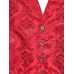Floral Jacquard Men's Vest in Red