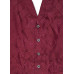 Floral Jacquard Men's Vest in Burgundy